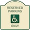 Signmission W/ NY Compliance Reserved Parking W/ Access Icon Heavy-Gauge Aluminum Sign, 18" x 18", TG-1818-22698 A-DES-TG-1818-22698 - alternate 1